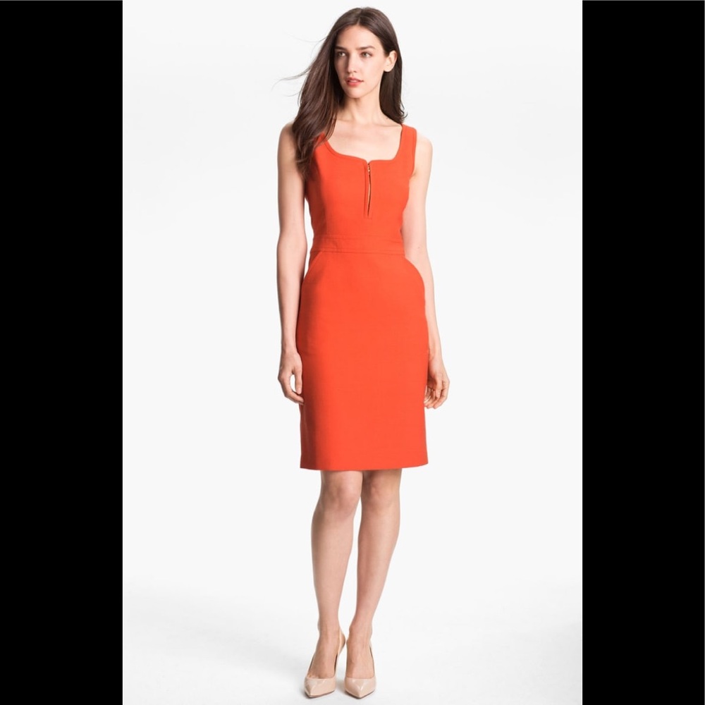 Tory Burch orange zachery shift dress Size 2